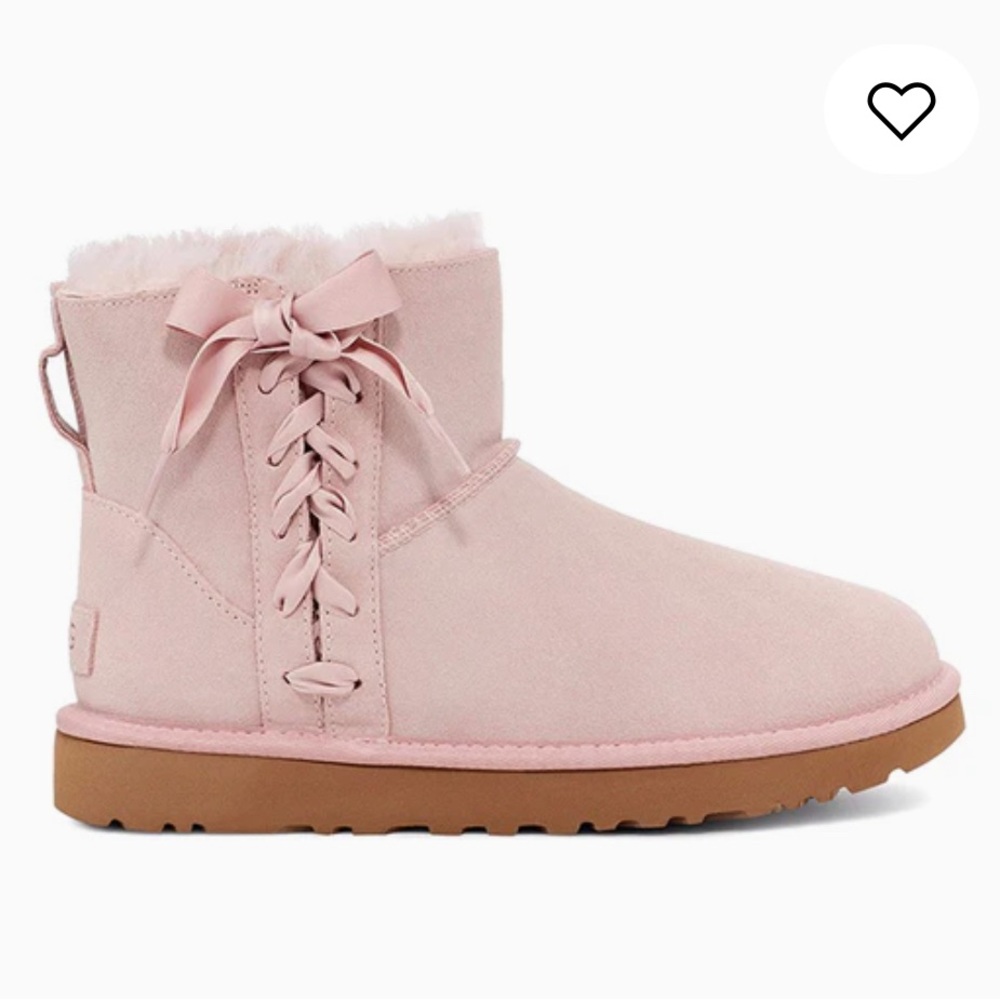 Ugg Classic Lace-Up Mini Boot in Pink Crystal